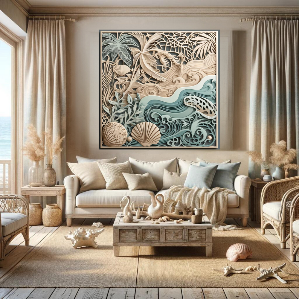 Seashell Symphony Matte Canvas – Coastal Elegance by Lucas IslanderStretched, 1.25"