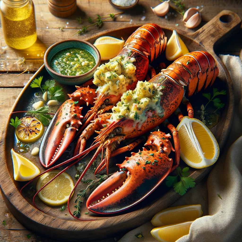 Grilled Lobster with Garlic-Herb Butter
