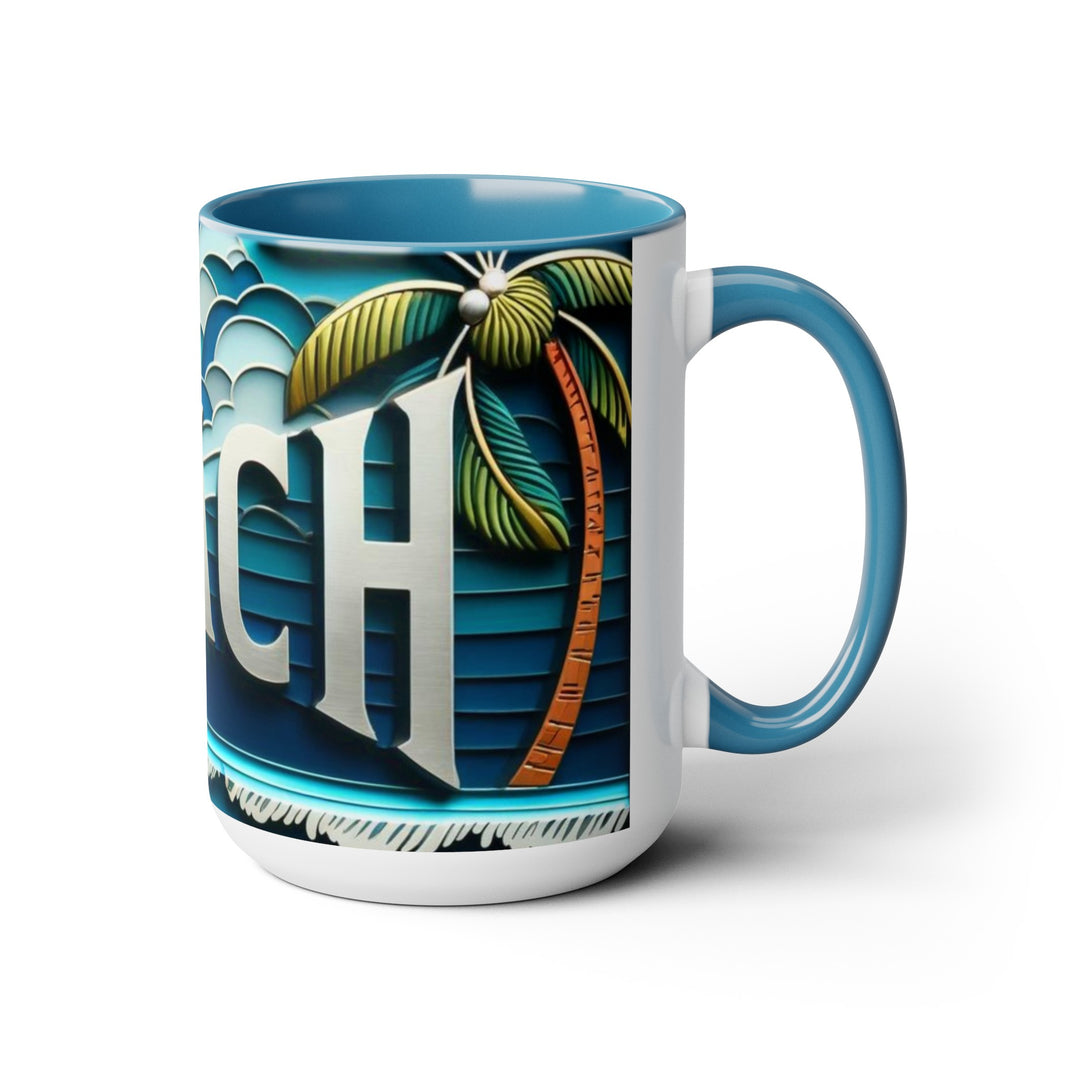 Captivating Beach Coffee Mugs for Every Morning-Tone Coffee Mugs, 15oz