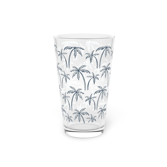 Indulge in the tropical ambiance with our Palm Tree Pint Glasses, 16oz