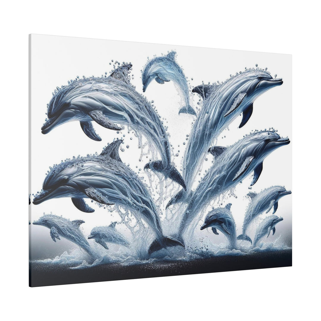 Captivating Dolphin Art Piece: Enhancing Your Space Canvas, Stretched, 0.75"