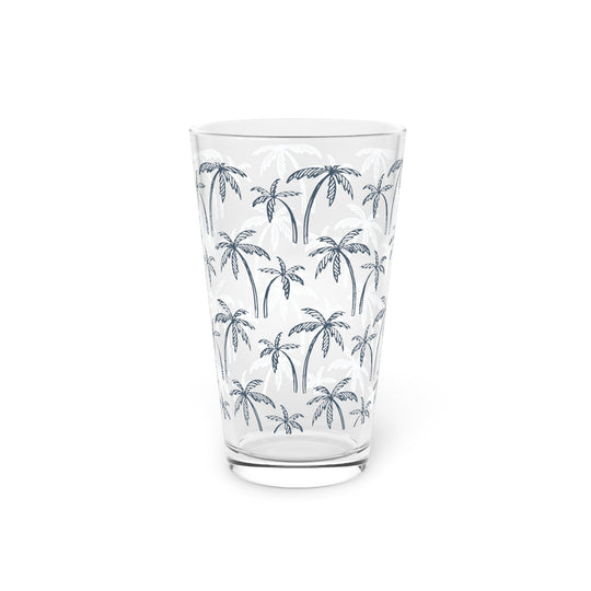 Indulge in the tropical ambiance with our Palm Tree Pint Glasses, 16oz
