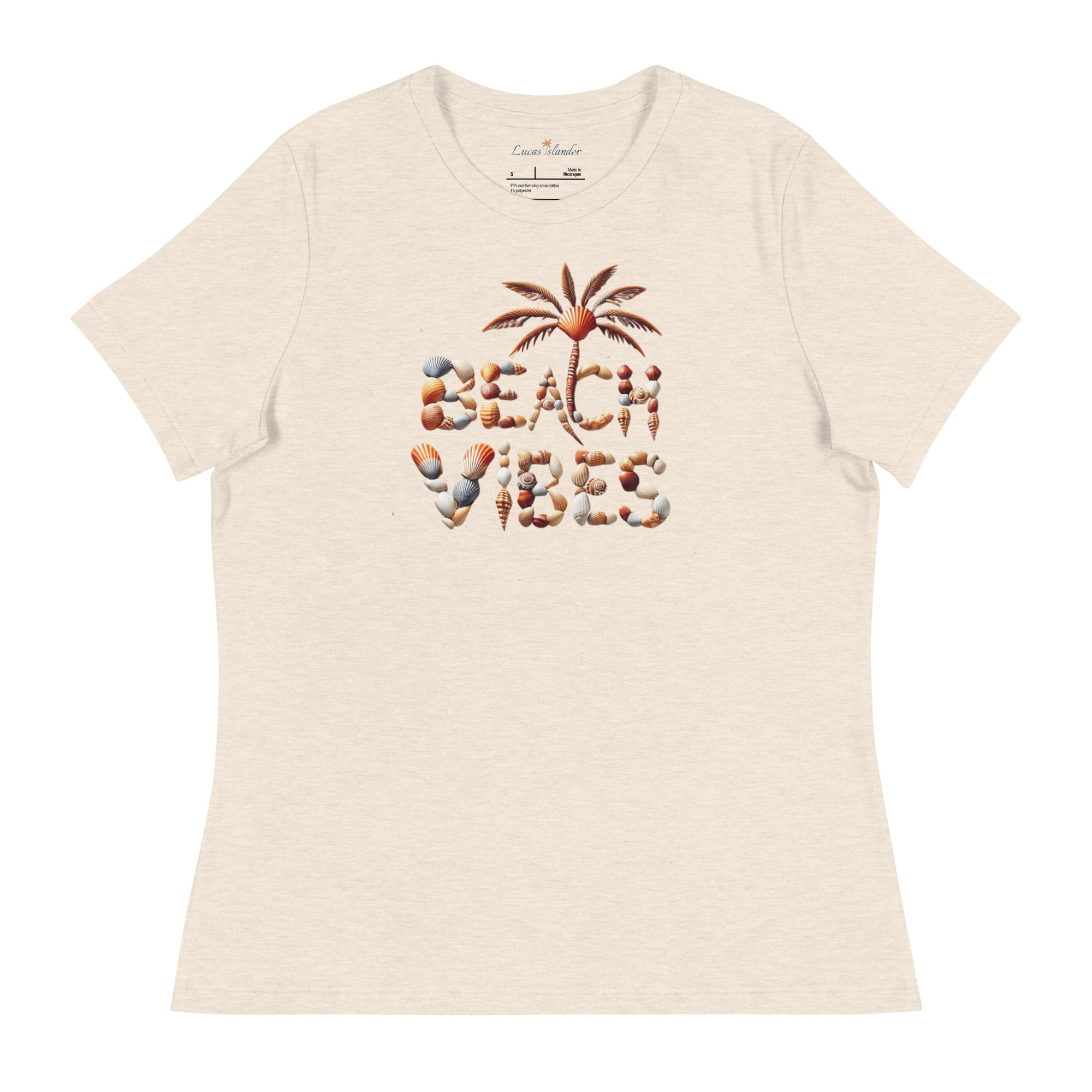 Explore Coastal Comfort: Beach Vibes Women's T-Shirt | Lucas Islander Relaxed T-Shirt