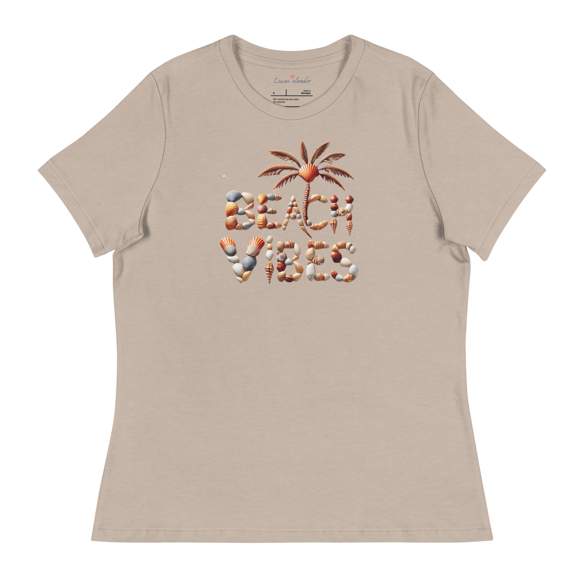 Explore Coastal Comfort: Beach Vibes Women's T-Shirt | Lucas Islander Relaxed T-Shirt
